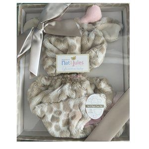 Super Soft Baby Pink Diaper & Hat Cover Set NEW